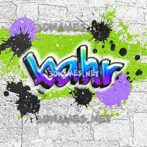 bahr in Graffiti Grunge style - 3D name wallpaper