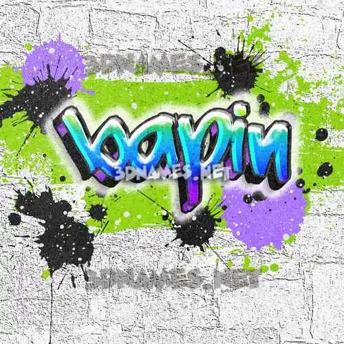 bapin in Graffiti Grunge style - 3D name wallpaper