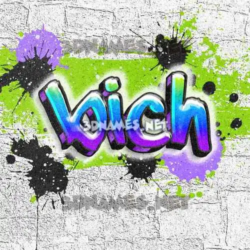 bich in Graffiti Grunge style - 3D name wallpaper bich in Graffiti Grunge style - 3D name wallpaper