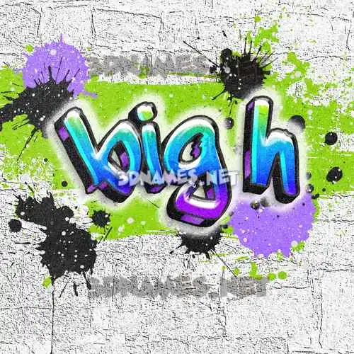 big h in Graffiti Grunge style - 3D name wallpaper big h in Graffiti Grunge style - 3D name wallpaper