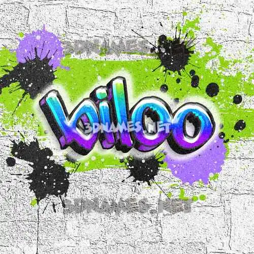 biloo in Graffiti Grunge style - 3D name wallpaper