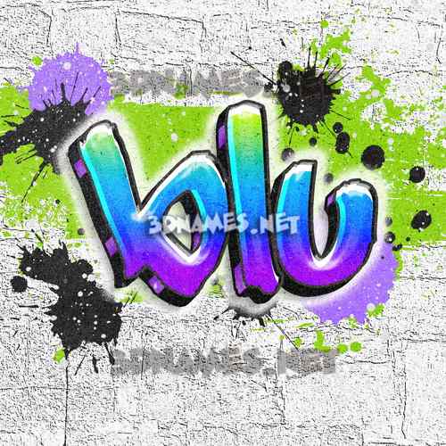 25 3D Names for "blu"