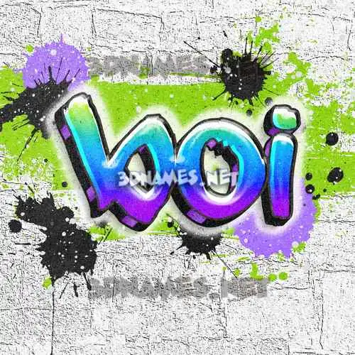boi in Graffiti Grunge style - 3D name wallpaper boi in Graffiti Grunge style - 3D name wallpaper