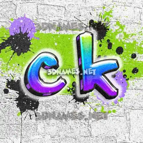 c k in Graffiti Grunge style - 3D name wallpaper c k in Graffiti Grunge style - 3D name wallpaper