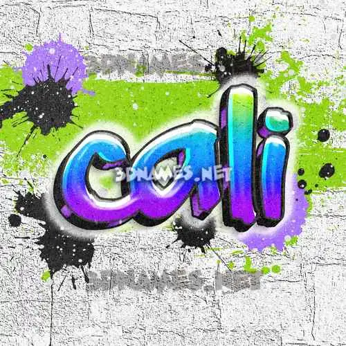 cali in Graffiti Grunge style - 3D name wallpaper
