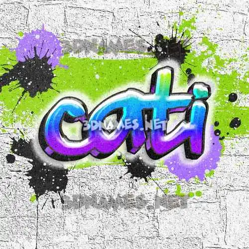 cati in Graffiti Grunge style - 3D name wallpaper cati in Graffiti Grunge style - 3D name wallpaper