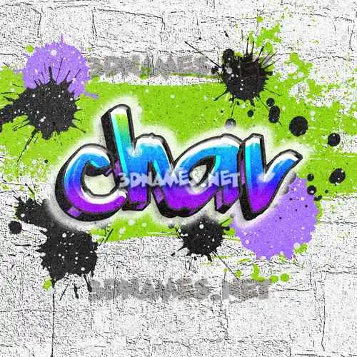 chav in Graffiti Grunge style - 3D name wallpaper