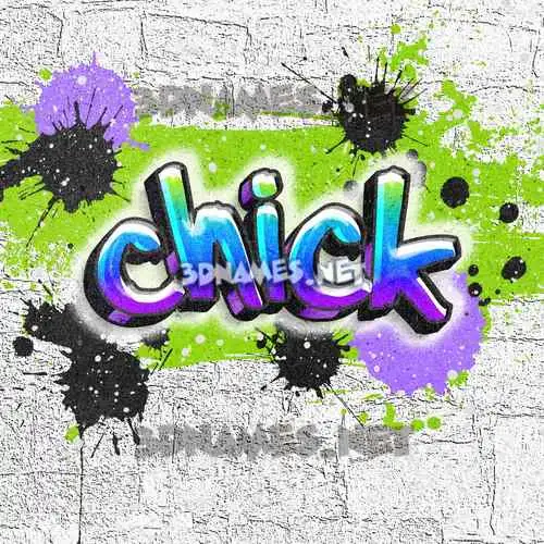 chick in Graffiti Grunge style - 3D name wallpaper