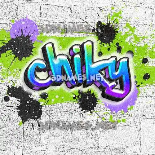 chiky in Graffiti Grunge style - 3D name wallpaper chiky in Graffiti Grunge style - 3D name wallpaper