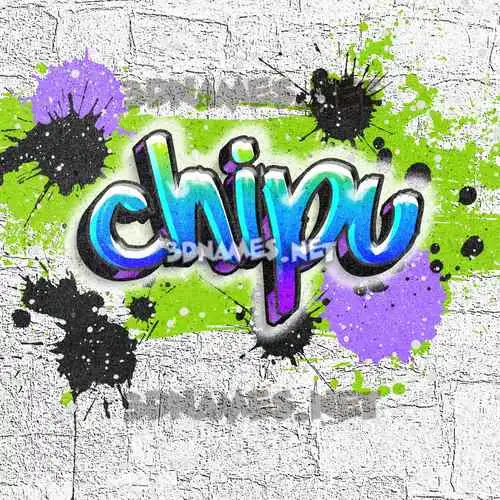chipu in Graffiti Grunge style - 3D name wallpaper