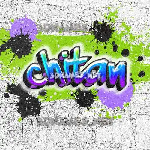 chitan in Graffiti Grunge style - 3D name wallpaper