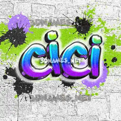cici in Graffiti Grunge style - 3D name wallpaper cici in Graffiti Grunge style - 3D name wallpaper