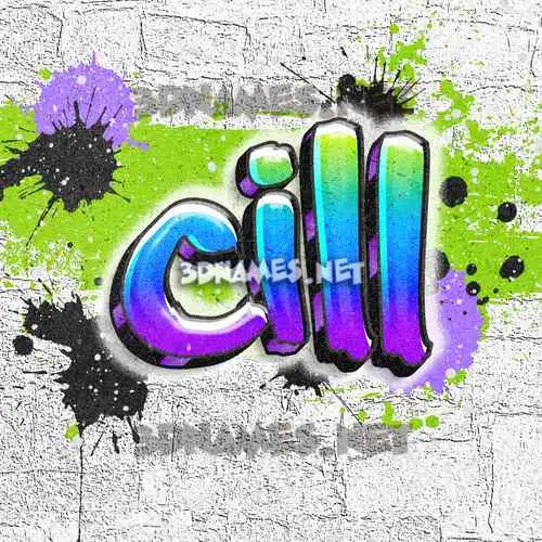 cill in Graffiti Grunge style - 3D name wallpaper cill in Graffiti Grunge style - 3D name wallpaper