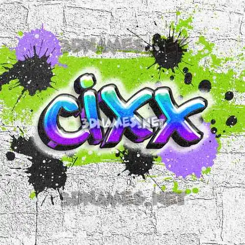 cixx in Graffiti Grunge style - 3D name wallpaper