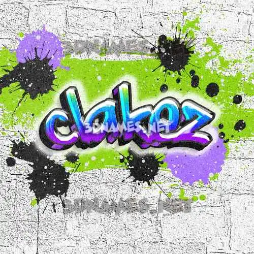 clakez in Graffiti Grunge style - 3D name wallpaper
