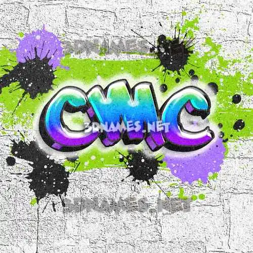 cmc in Graffiti Grunge style - 3D name wallpaper