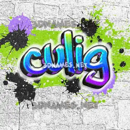 culig in Graffiti Grunge style - 3D name wallpaper
