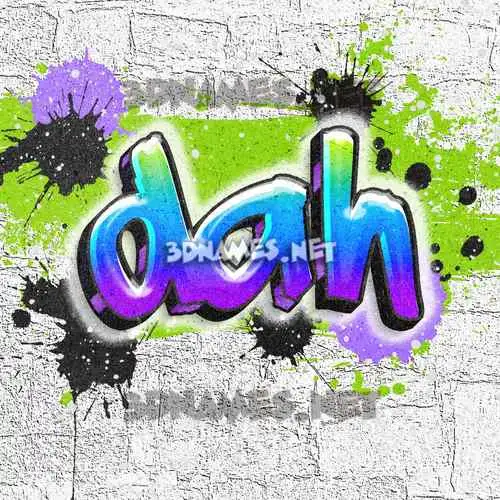 dah in Graffiti Grunge style - 3D name wallpaper dah in Graffiti Grunge style - 3D name wallpaper