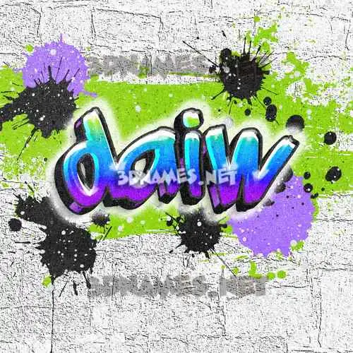 daiw in Graffiti Grunge style - 3D name wallpaper daiw in Graffiti Grunge style - 3D name wallpaper