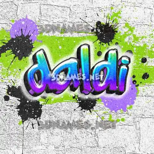 daldi in Graffiti Grunge style - 3D name wallpaper