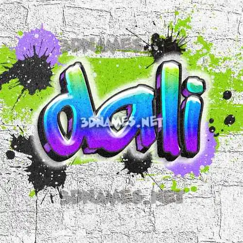 dali in Graffiti Grunge style - 3D name wallpaper dali in Graffiti Grunge style - 3D name wallpaper