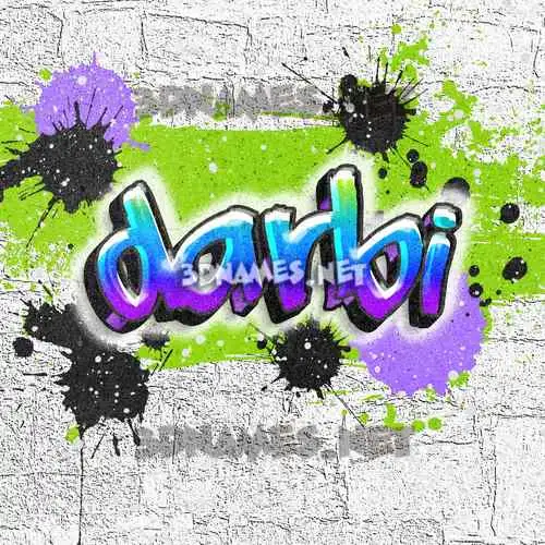 darbi in Graffiti Grunge style - 3D name wallpaper darbi in Graffiti Grunge style - 3D name wallpaper