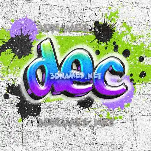 dec in Graffiti Grunge style - 3D name wallpaper dec in Graffiti Grunge style - 3D name wallpaper