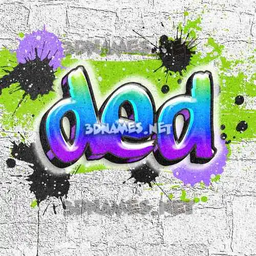 ded in Graffiti Grunge style - 3D name wallpaper ded in Graffiti Grunge style - 3D name wallpaper