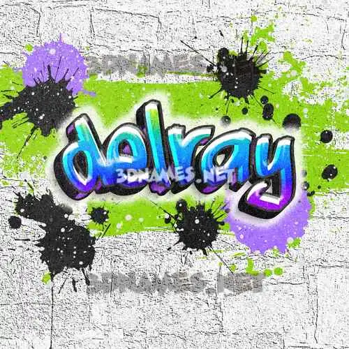 delray in Graffiti Grunge style - 3D name wallpaper delray in Graffiti Grunge style - 3D name wallpaper