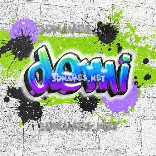 demi in Graffiti Grunge style - 3D name wallpaper demi in Graffiti Grunge style - 3D name wallpaper