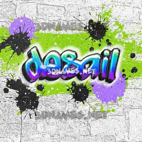 desail in Graffiti Grunge style - 3D name wallpaper desail in Graffiti Grunge style - 3D name wallpaper