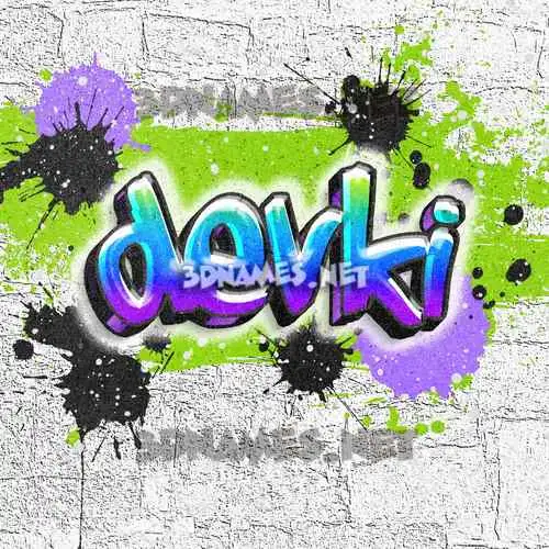 devki in Graffiti Grunge style - 3D name wallpaper devki in Graffiti Grunge style - 3D name wallpaper