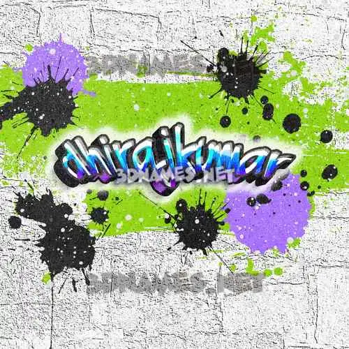 dhirajkumar in Graffiti Grunge style - 3D name wallpaper