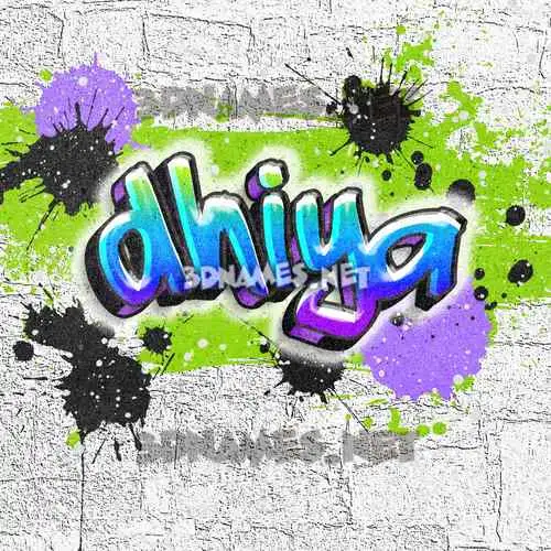 dhiya in Graffiti Grunge style - 3D name wallpaper dhiya in Graffiti Grunge style - 3D name wallpaper