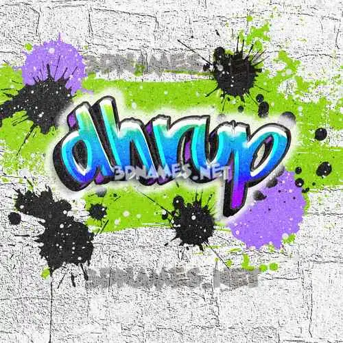 dhrup in Graffiti Grunge style - 3D name wallpaper dhrup in Graffiti Grunge style - 3D name wallpaper