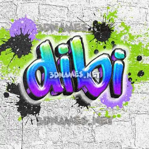 dibi in Graffiti Grunge style - 3D name wallpaper