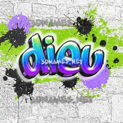dieu in Graffiti Grunge style - 3D name wallpaper dieu in Graffiti Grunge style - 3D name wallpaper