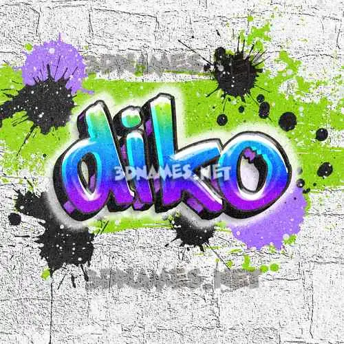 diko in Graffiti Grunge style - 3D name wallpaper diko in Graffiti Grunge style - 3D name wallpaper