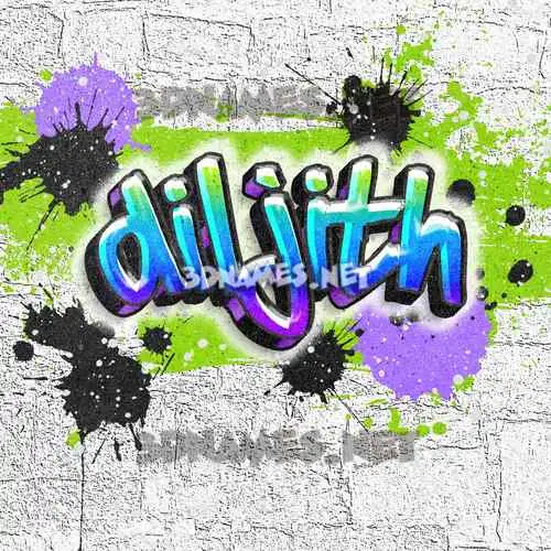 diljith in Graffiti Grunge style - 3D name wallpaper
