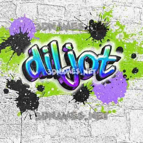 diljot in Graffiti Grunge style - 3D name wallpaper