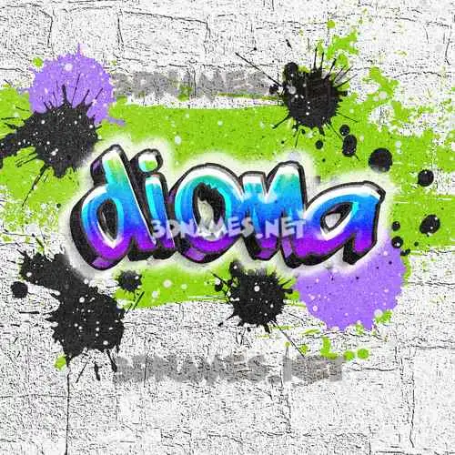 diona in Graffiti Grunge style - 3D name wallpaper