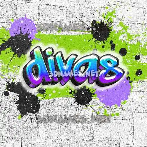 divas in Graffiti Grunge style - 3D name wallpaper divas in Graffiti Grunge style - 3D name wallpaper