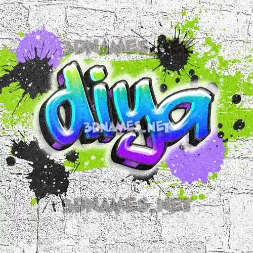 diya in Graffiti Grunge style - 3D name wallpaper diya in Graffiti Grunge style - 3D name wallpaper
