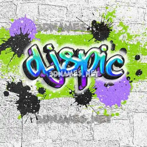 djspic in Graffiti Grunge style - 3D name wallpaper