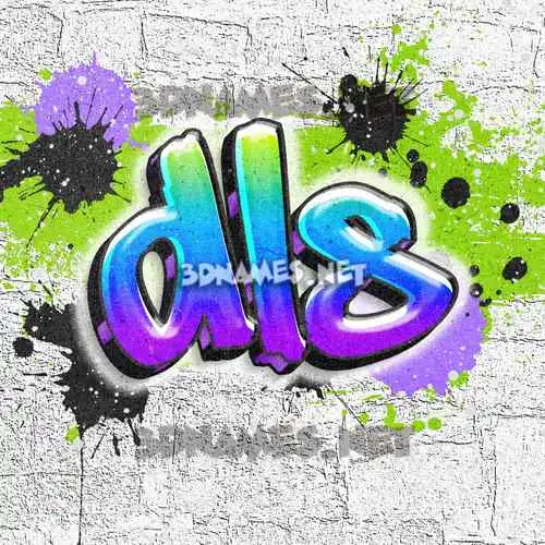 dls in Graffiti Grunge style - 3D name wallpaper dls in Graffiti Grunge style - 3D name wallpaper