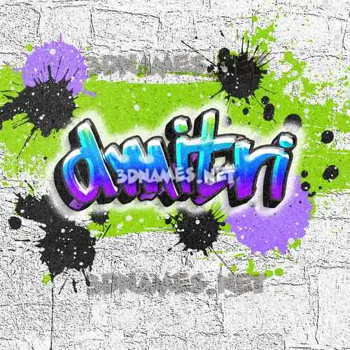 dmitri in Graffiti Grunge style - 3D name wallpaper