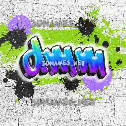 dmm in Graffiti Grunge style - 3D name wallpaper
