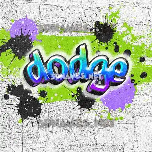 dodge in Graffiti Grunge style - 3D name wallpaper dodge in Graffiti Grunge style - 3D name wallpaper