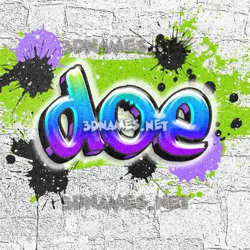 doe in Graffiti Grunge style - 3D name wallpaper doe in Graffiti Grunge style - 3D name wallpaper