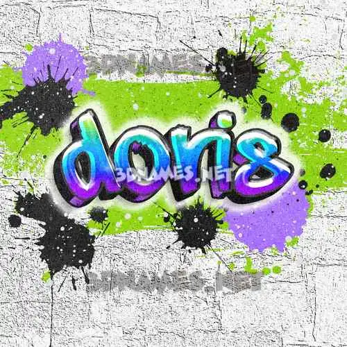doris in Graffiti Grunge style - 3D name wallpaper